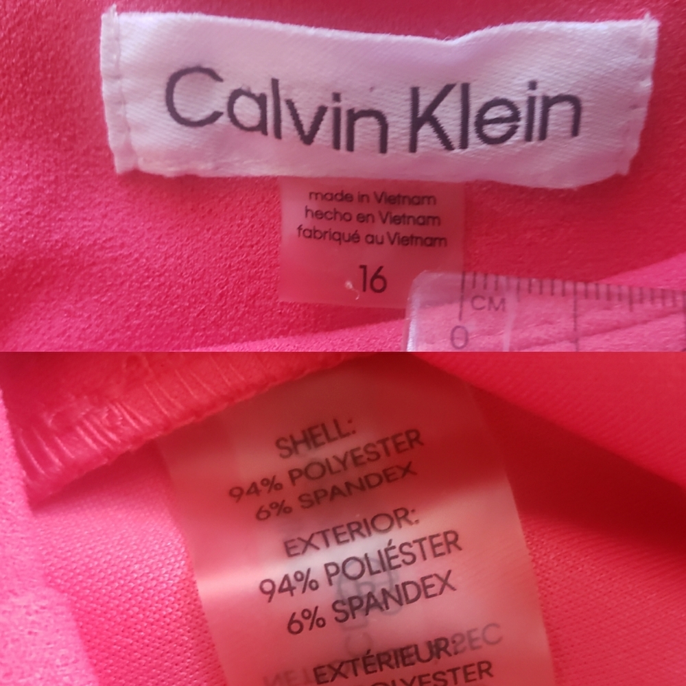 CALVIN KLEIN Capelet Empire-Waist Sheath Dress: size 16 - Picture 6 of 13